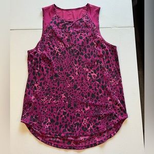 Lululemon Sculpt Tank Back Vent Cheetah Camo Magenta